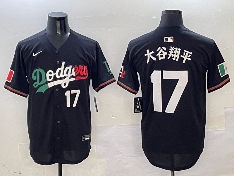 Men Los Angeles Dodgers #17 Ohtani Black Mexico Nike 2025 MLB Jersey style 3->los angeles dodgers->MLB Jersey